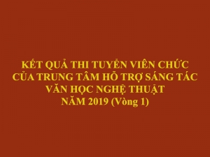 KẾT QUẢ KÌ THI TUYỂN VIÊN CHỨC NĂM 2019 (Vòng 1)