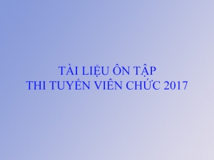 Danh mục tài liệu ôn tập thi tuyển viên chức 2017