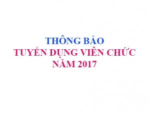 Thông báo tuyển dụng viên chức năm 2017